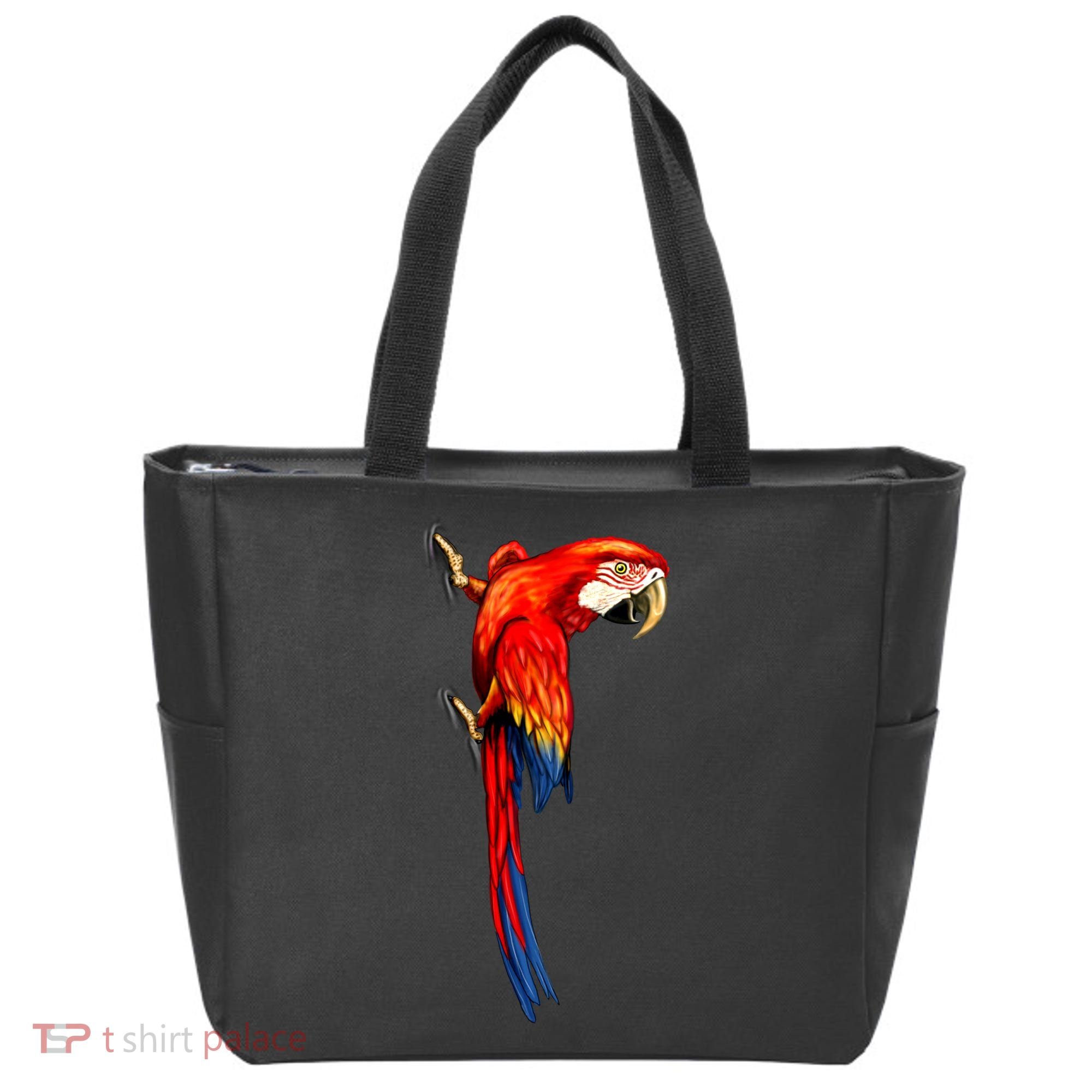 Parrot On Wall Tote Bag