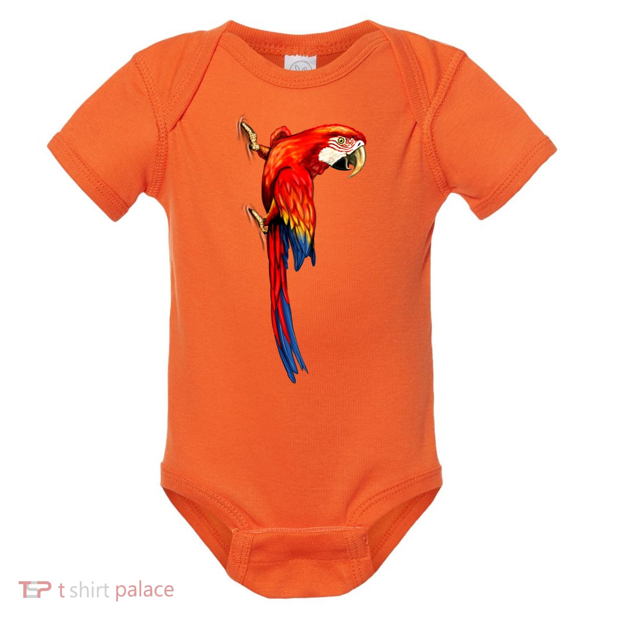 Parrot On Wall Baby Bodysuit