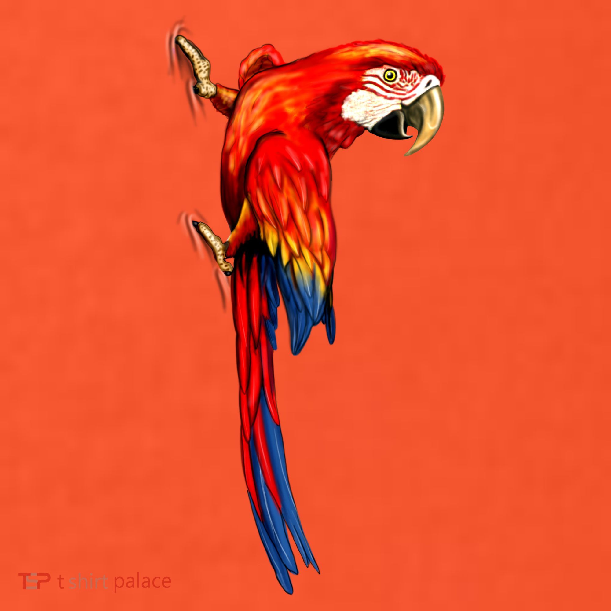 Parrot On Wall Kids Hoodie