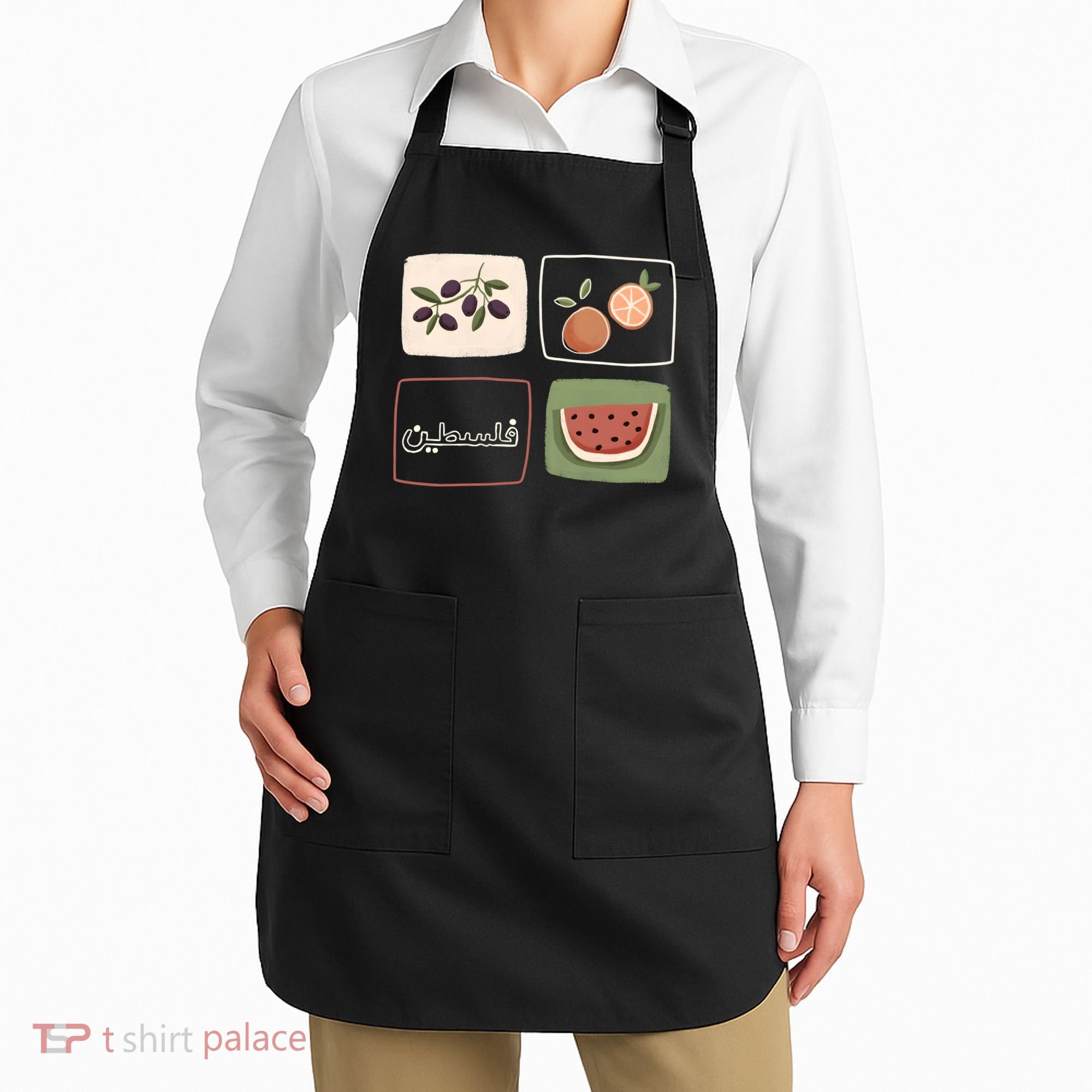 Palestine Olives Watermelon Orange Falasteen Palestinian Apron