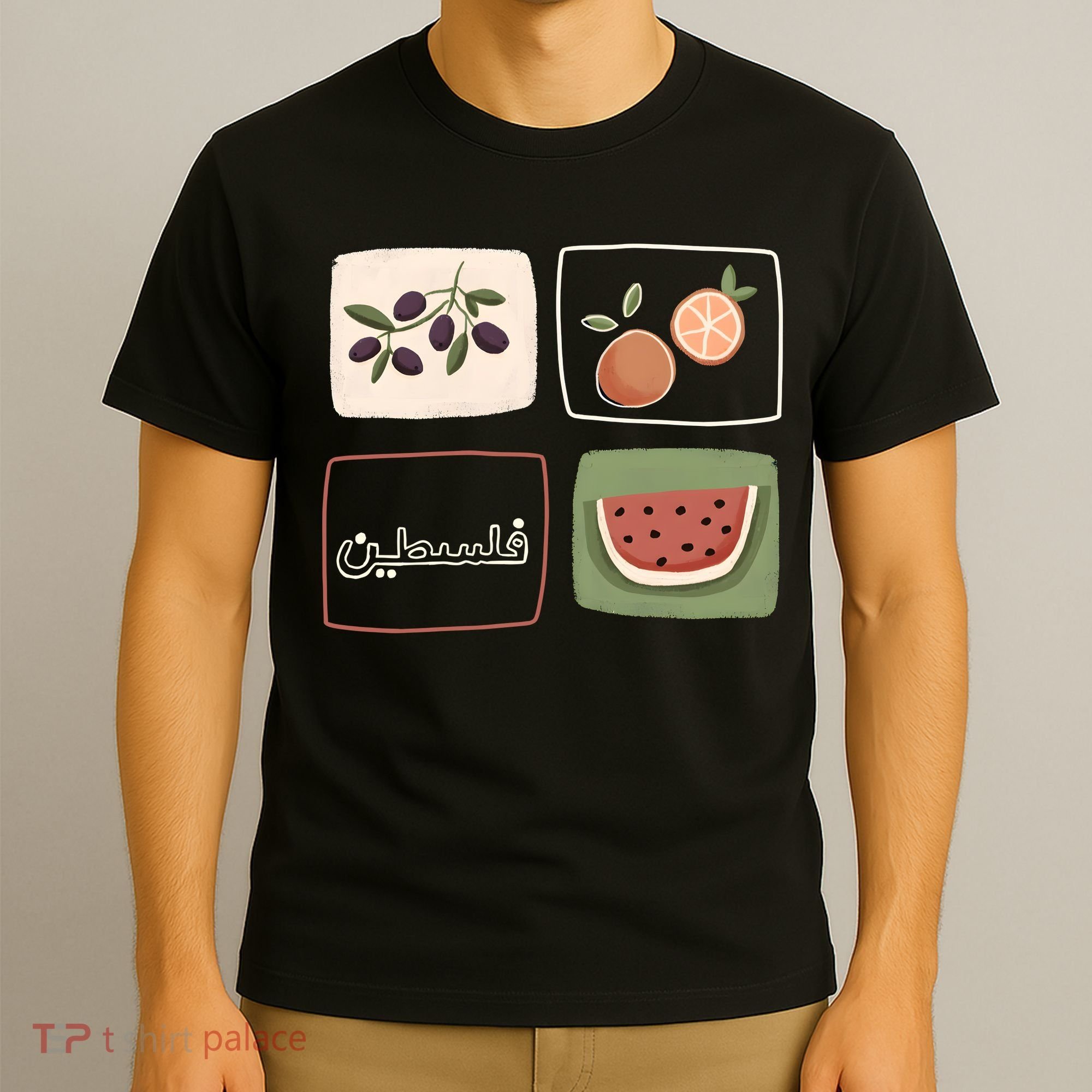 Palestine Olives Watermelon Orange Falasteen Palestinian T-Shirt