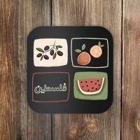 Palestine Olives Watermelon Orange Falasteen Palestinian Coaster thumb 0