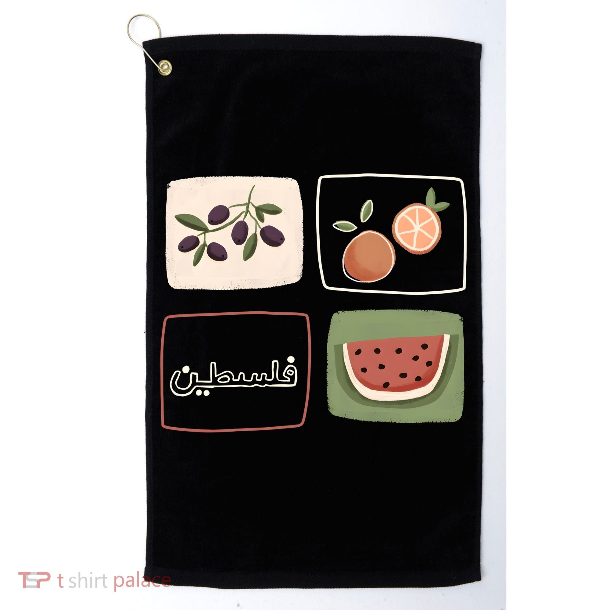 Palestine Olives Watermelon Orange Falasteen Palestinian Golf Towel