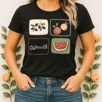 Palestine Olives Watermelon Orange Falasteen Palestinian Women's T-Shirt thumb 2