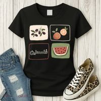 Palestine Olives Watermelon Orange Falasteen Palestinian Women's T-Shirt thumb 3