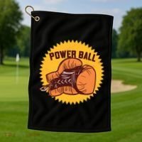 Power Ball Boxing Glove Golf Towel thumb 1