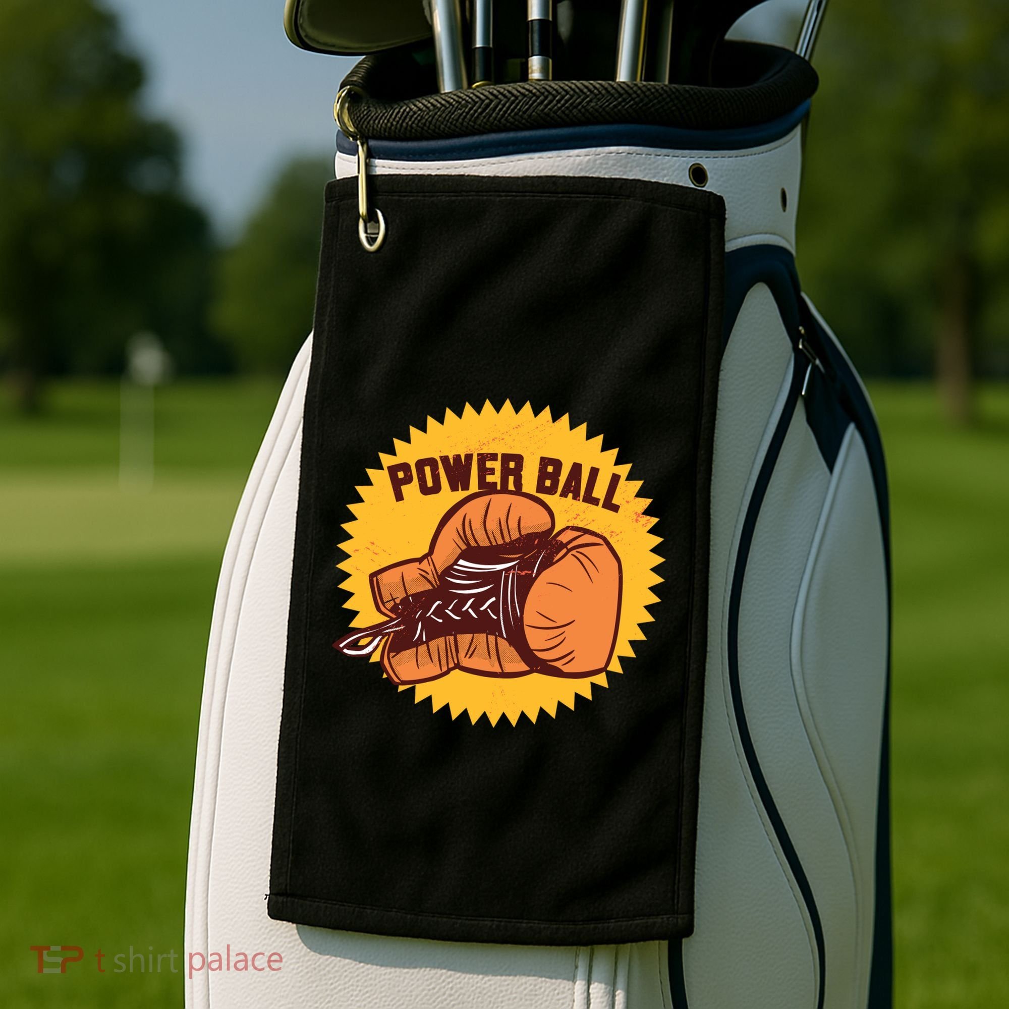 Power Ball Boxing Glove Golf Towel