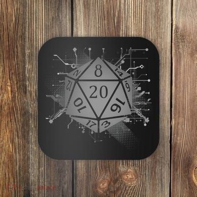 Power D20 Graphic Coaster