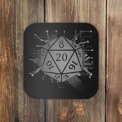 Power D20 Graphic Coaster