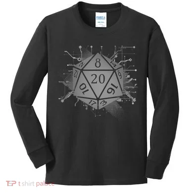 Power D20 Graphic Kids Long Sleeve Shirt