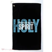 Powered By The Holy Spirit Golf Towel thumb 0