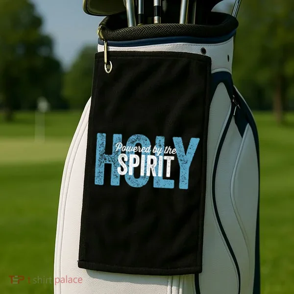 Powered By The Holy Spirit Golf Towel