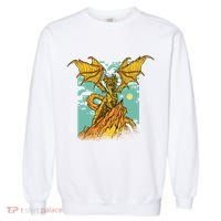 Powerful Dragon Creature Garment-Dyed Sweatshirt thumb 0