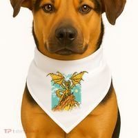 Powerful Dragon Creature USA-Made Doggie Bandana thumb 1