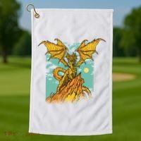 Powerful Dragon Creature Golf Towel thumb 1