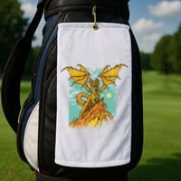 Powerful Dragon Creature Golf Towel thumb 2