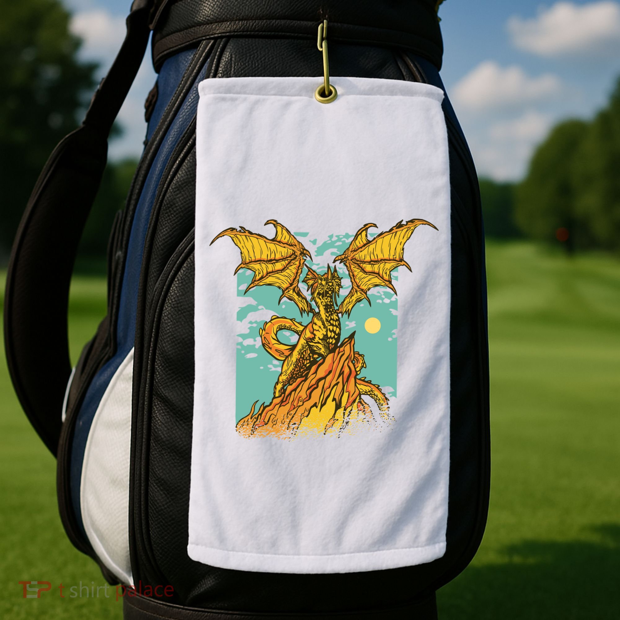 Powerful Dragon Creature Golf Towel