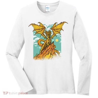 Powerful Dragon Creature Women's Long Sleeve Shirt