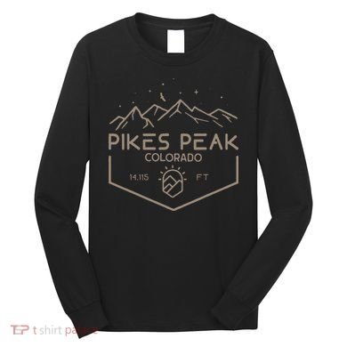 Pikes Peak 14115 Ft. Colorado Mountains Long Sleeve Shirt