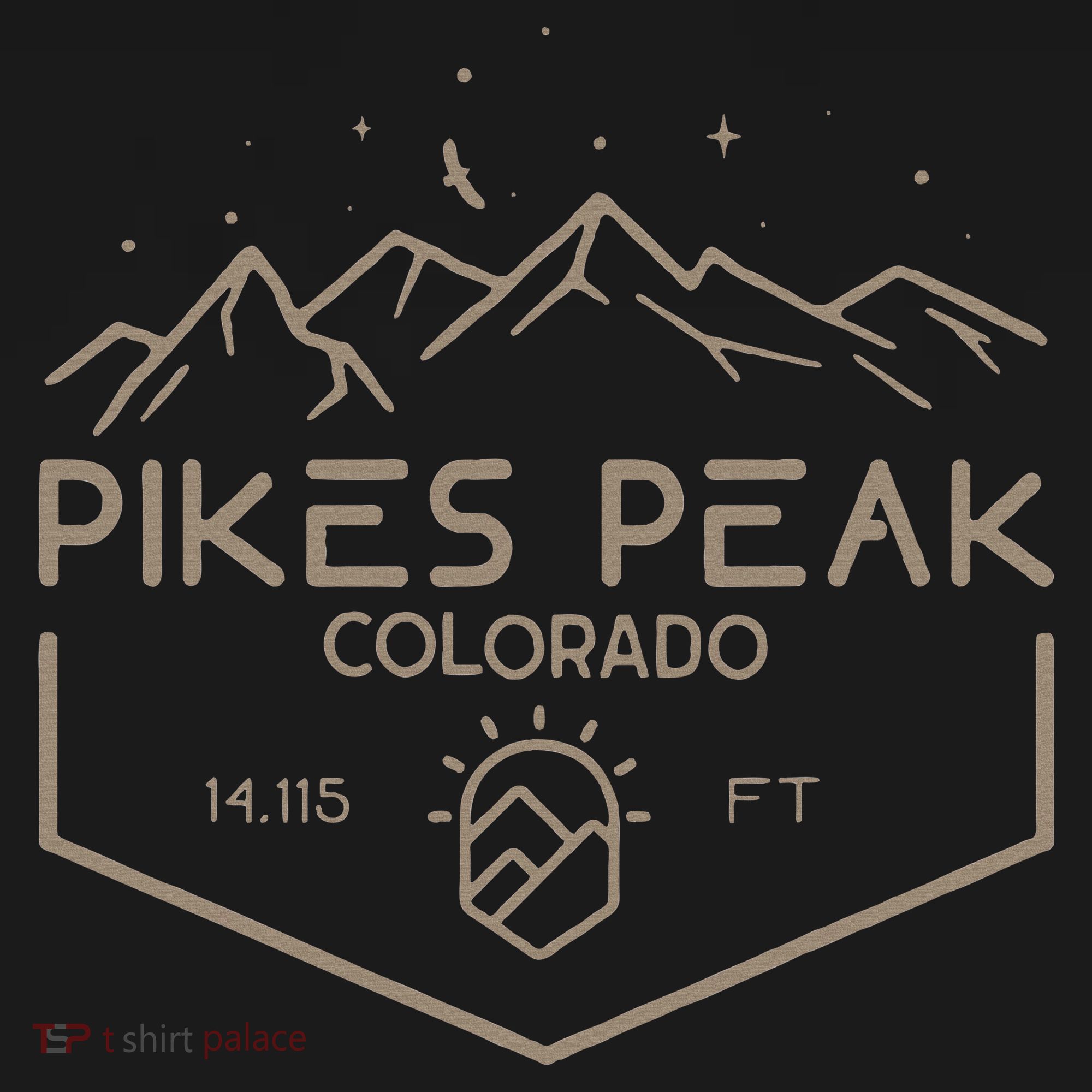 Pikes Peak 14115 Ft. Colorado Mountains T-Shirt