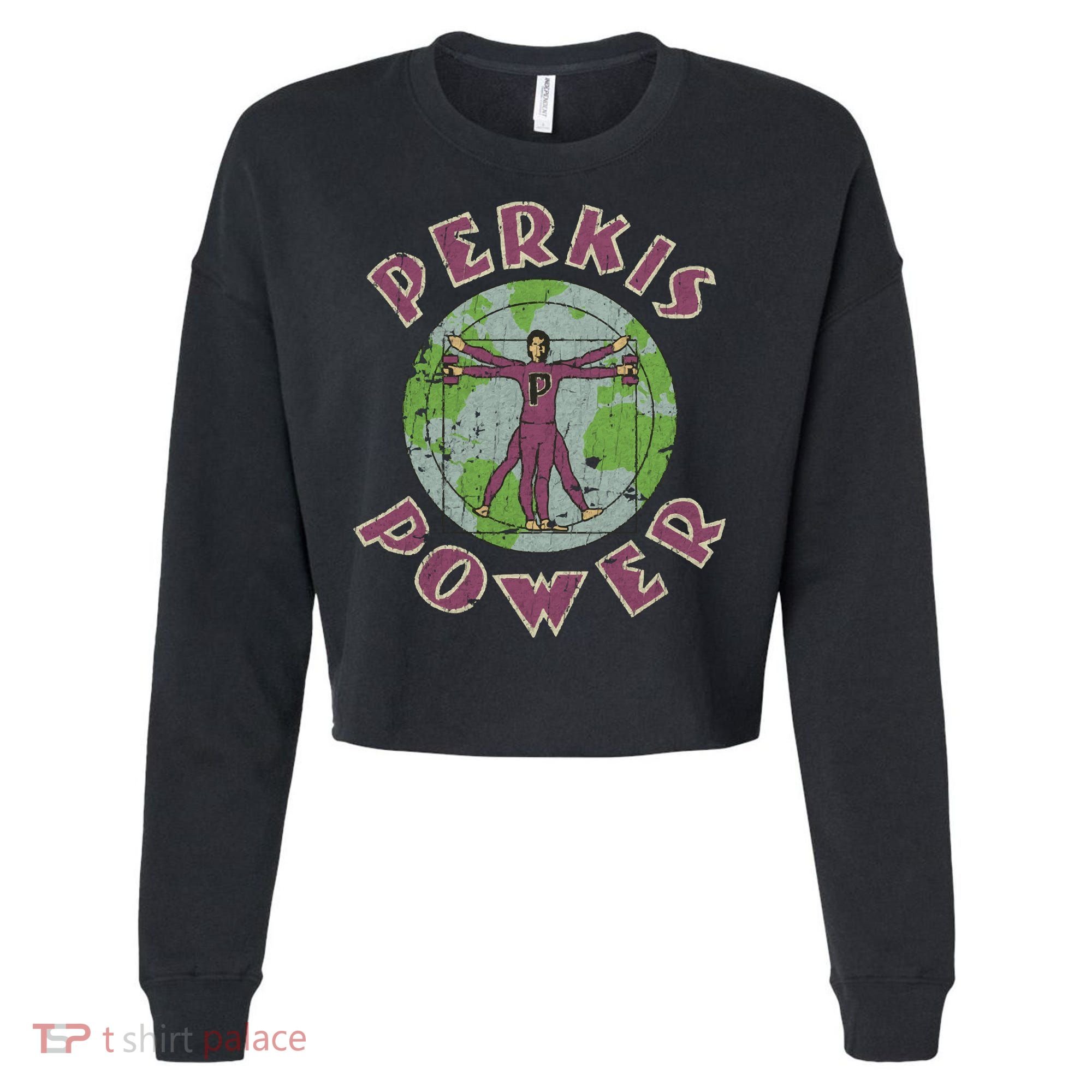 Perkis Power 1995 Cropped Pullover Crew