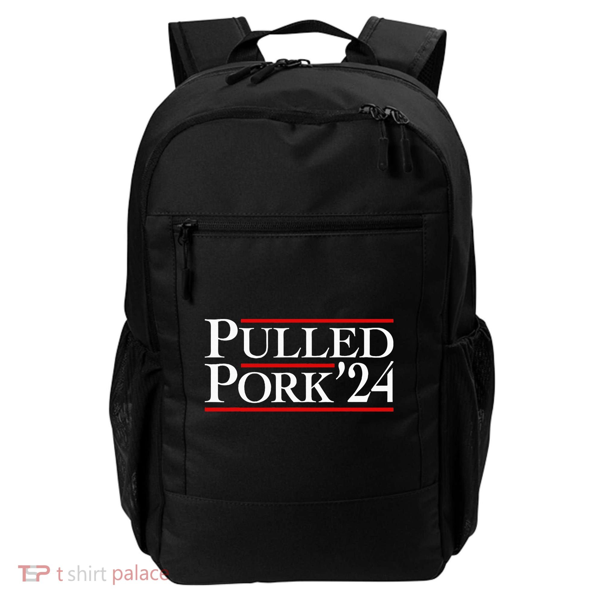 Pulled Pork 24 Funny Bbq Lover Political Slogan Humor Pun Backpack