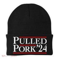 Pulled Pork 24 Funny Bbq Lover Political Slogan Humor Pun Beanie thumb 0