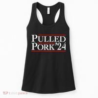 Pulled Pork 24 Funny Bbq Lover Political Slogan Humor Pun Women's Tank Top thumb 0