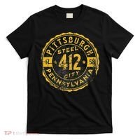 Pittsburgh Pennsylvania 412 Steel City Home Vintage T-Shirt thumb 0