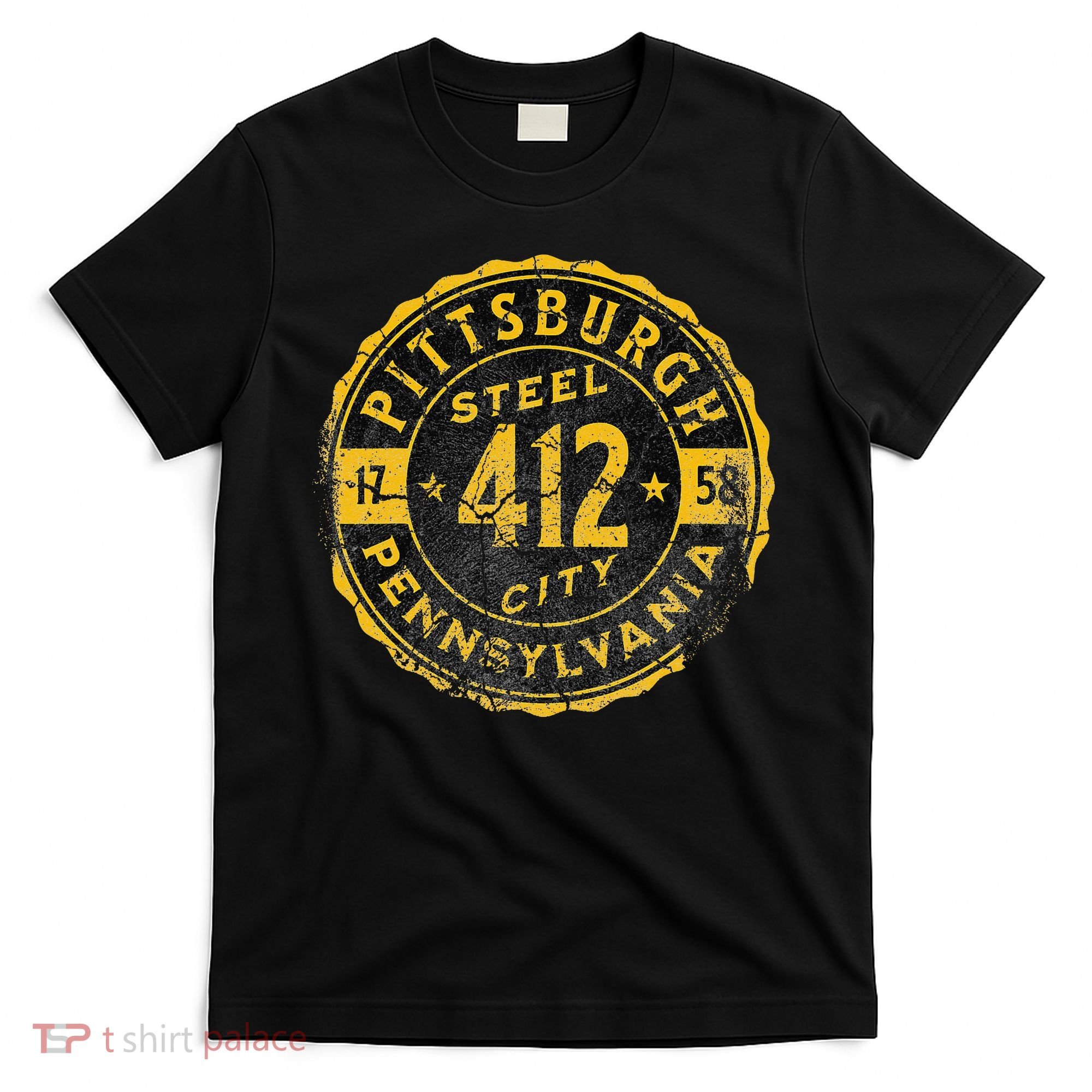 Pittsburgh Pennsylvania 412 Steel City Home Vintage T-Shirt