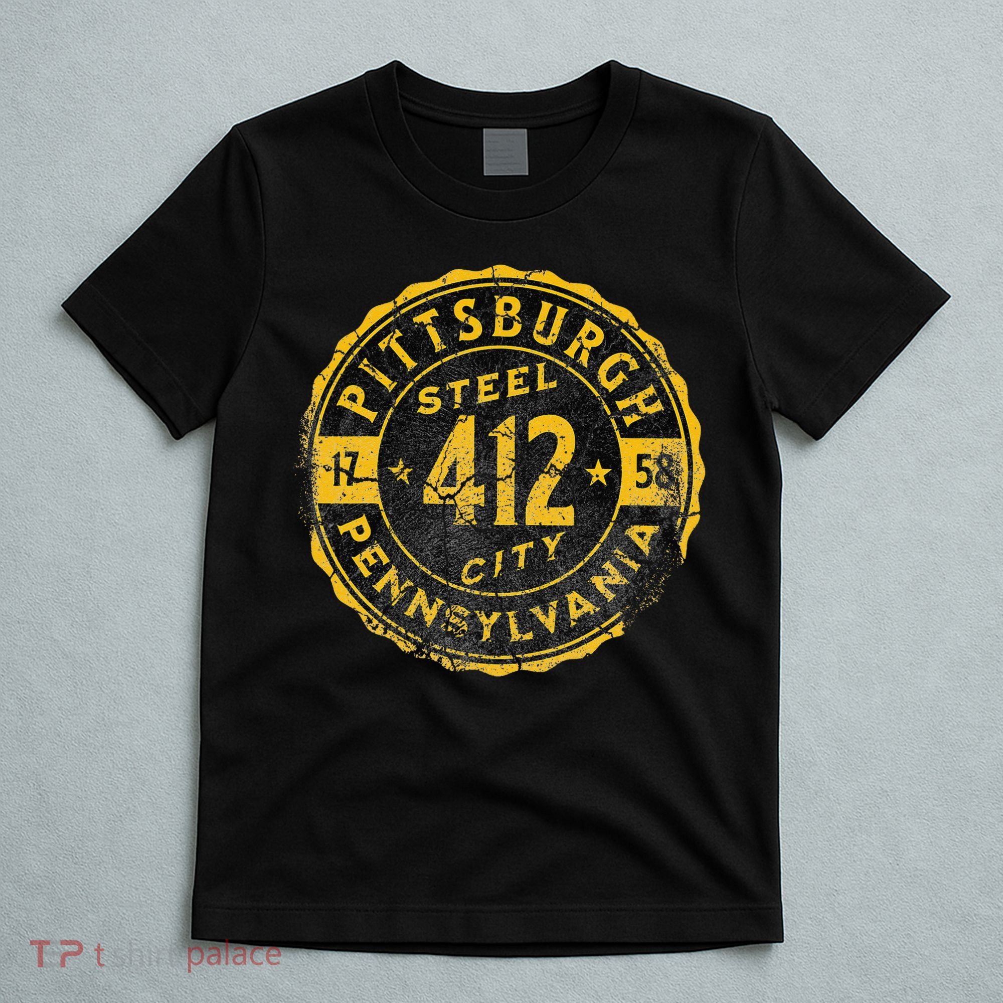 Pittsburgh Pennsylvania 412 Steel City Home Vintage T-Shirt