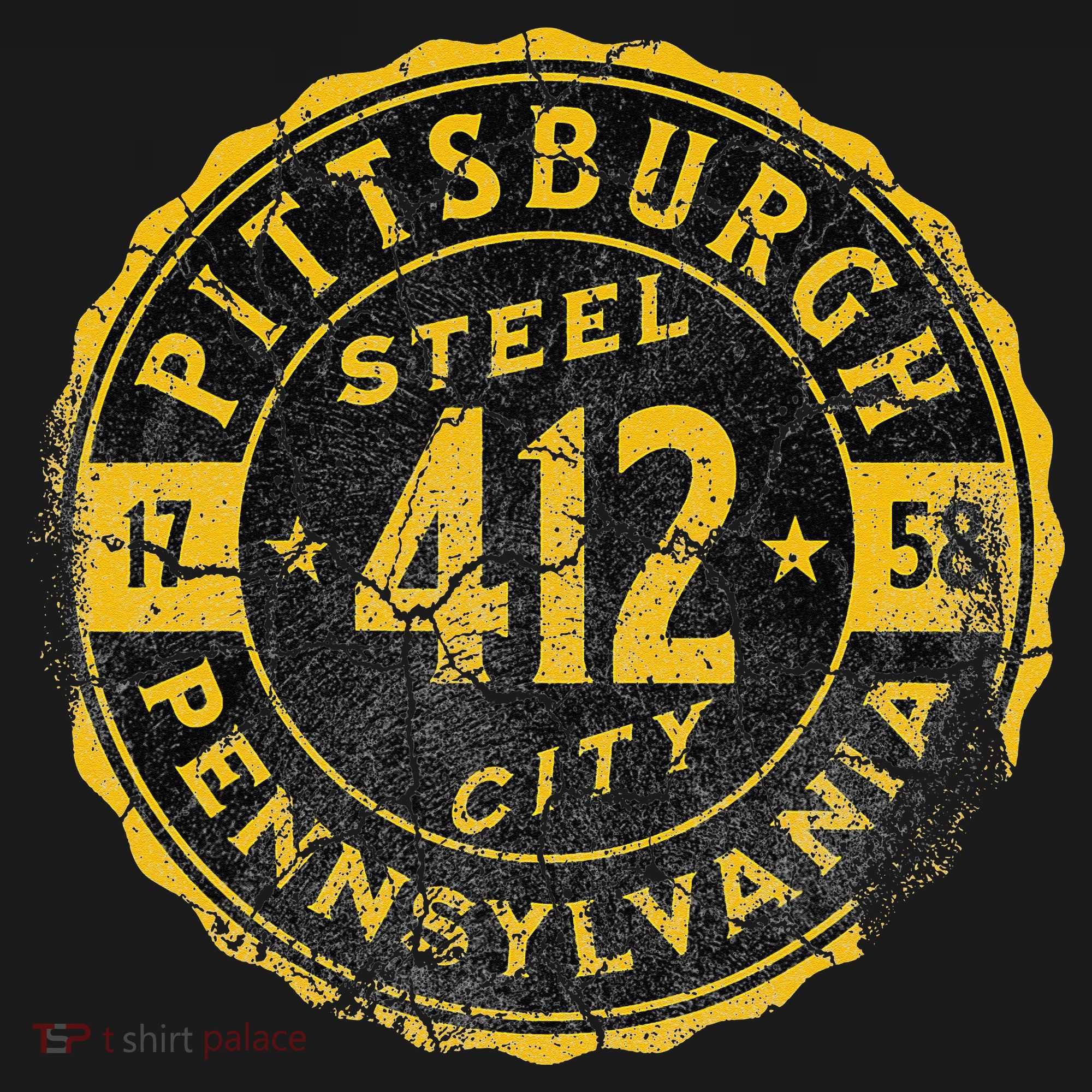 Pittsburgh Pennsylvania 412 Steel City Home Vintage T-Shirt