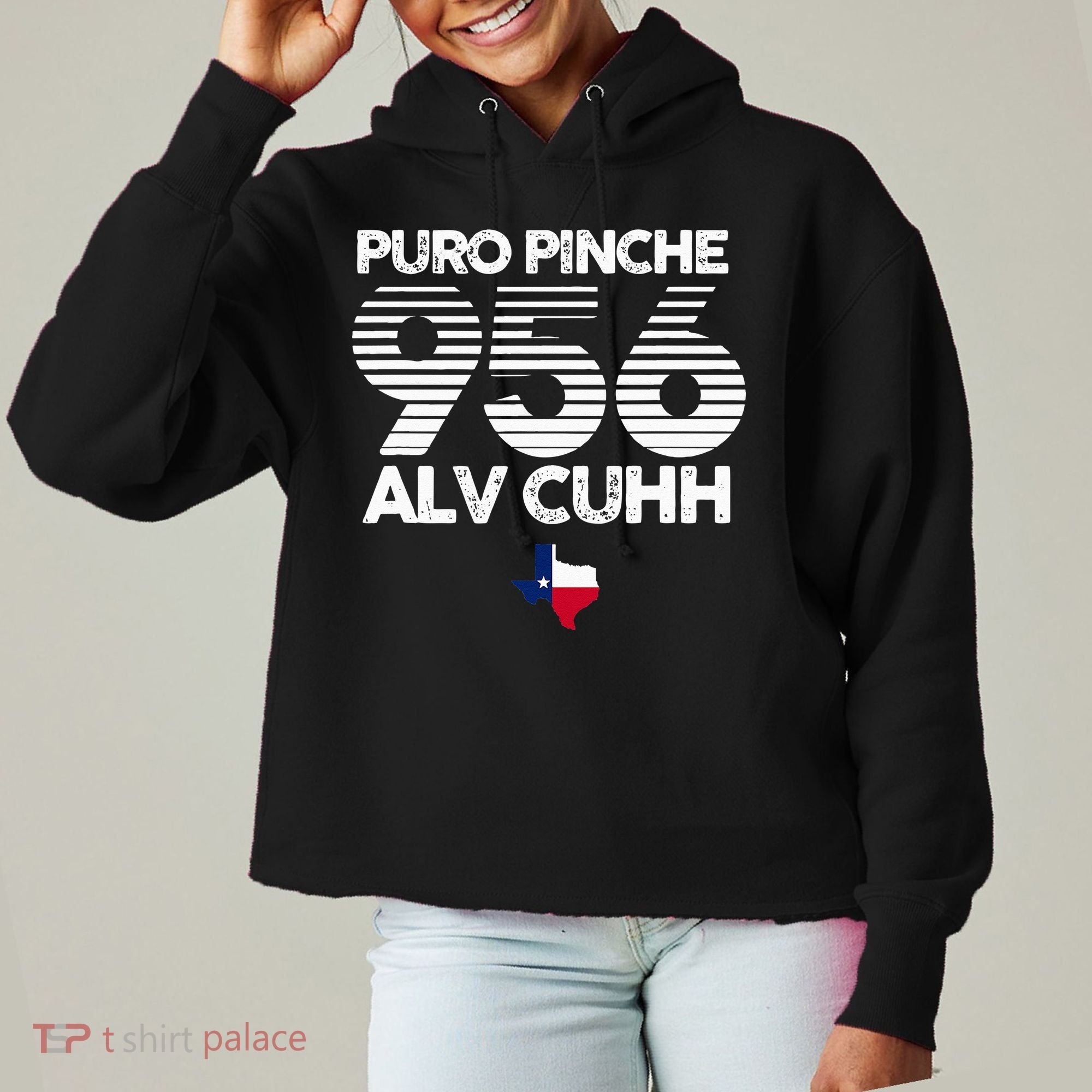 Puro Pinche 956 Alv Cuhh Texas Ladies Heavyweight Boxy Pullover Hoodie