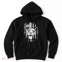 Patriotic Pitbull American Flag Dog Lover Hoodie thumb 0