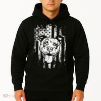 Patriotic Pitbull American Flag Dog Lover Hoodie thumb 2