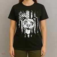 Patriotic Pitbull American Flag Dog Lover T-Shirt thumb 4