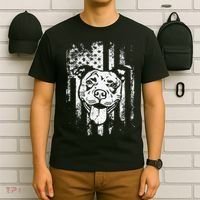 Patriotic Pitbull American Flag Dog Lover T-Shirt thumb 6