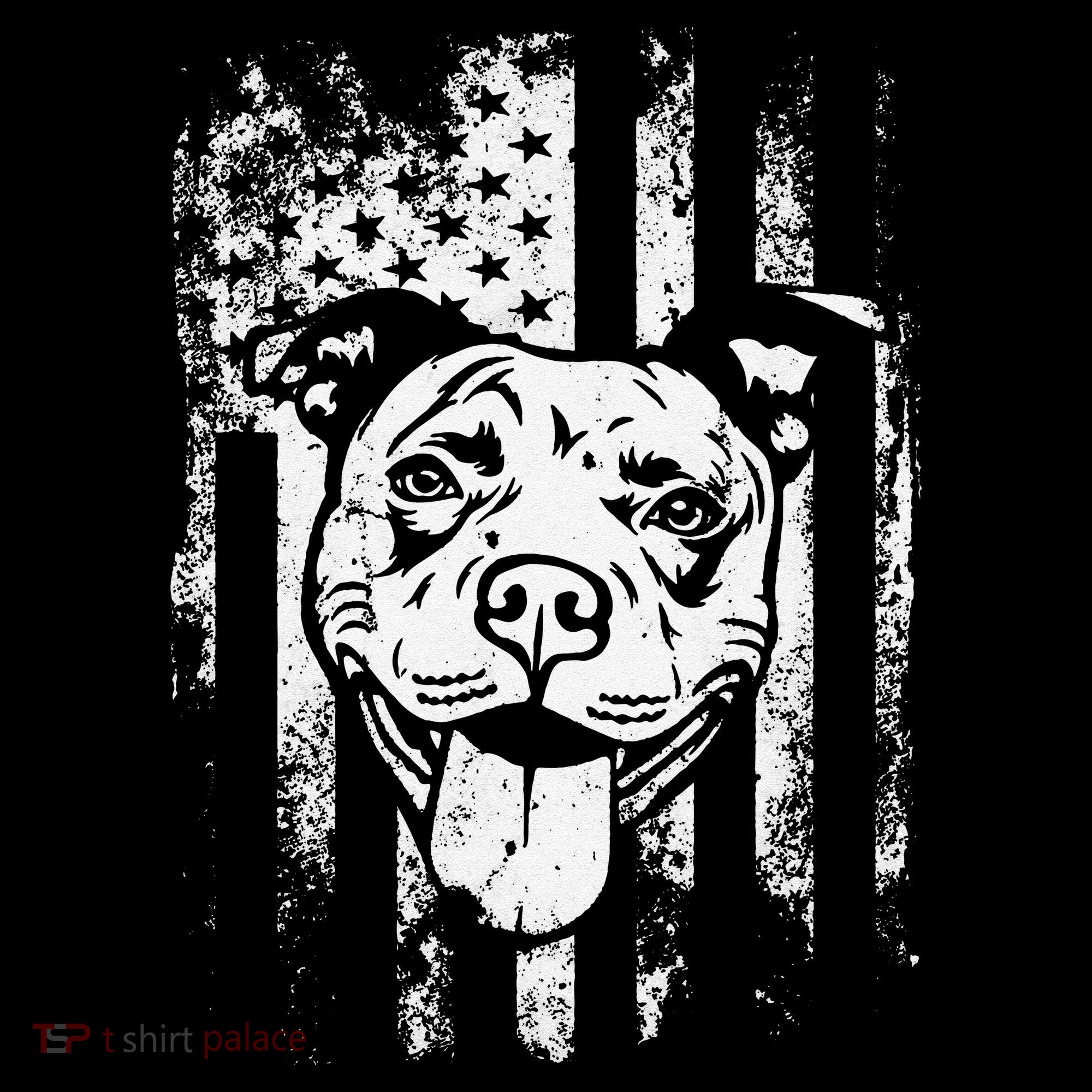 Patriotic Pitbull American Flag Dog Lover Women's Hoodie