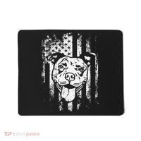 Patriotic Pitbull American Flag Dog Lover Mousepad thumb 0