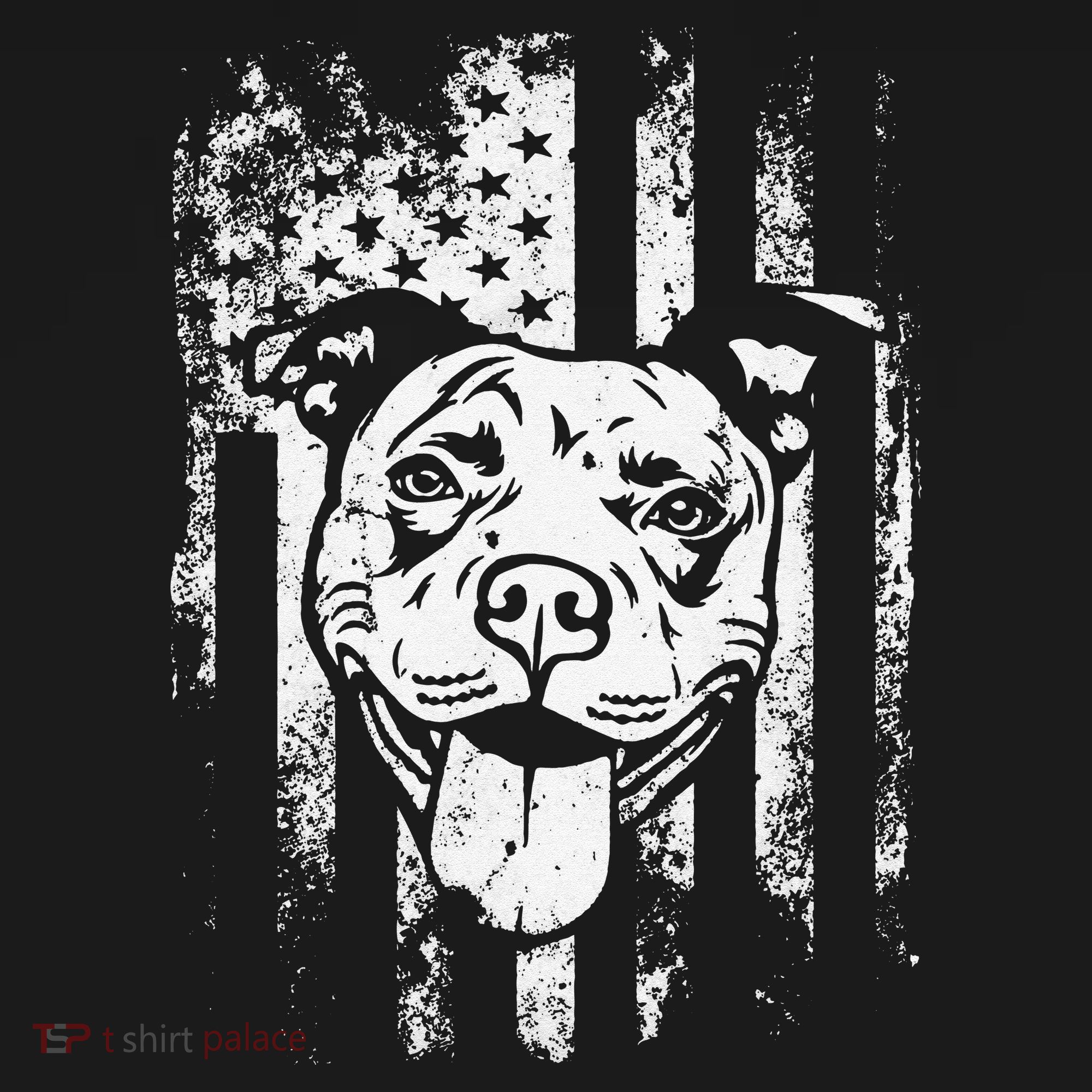 Patriotic Pitbull American Flag Dog Lover Mousepad