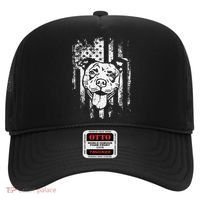 Patriotic Pitbull American Flag Dog Lover Hat thumb 0