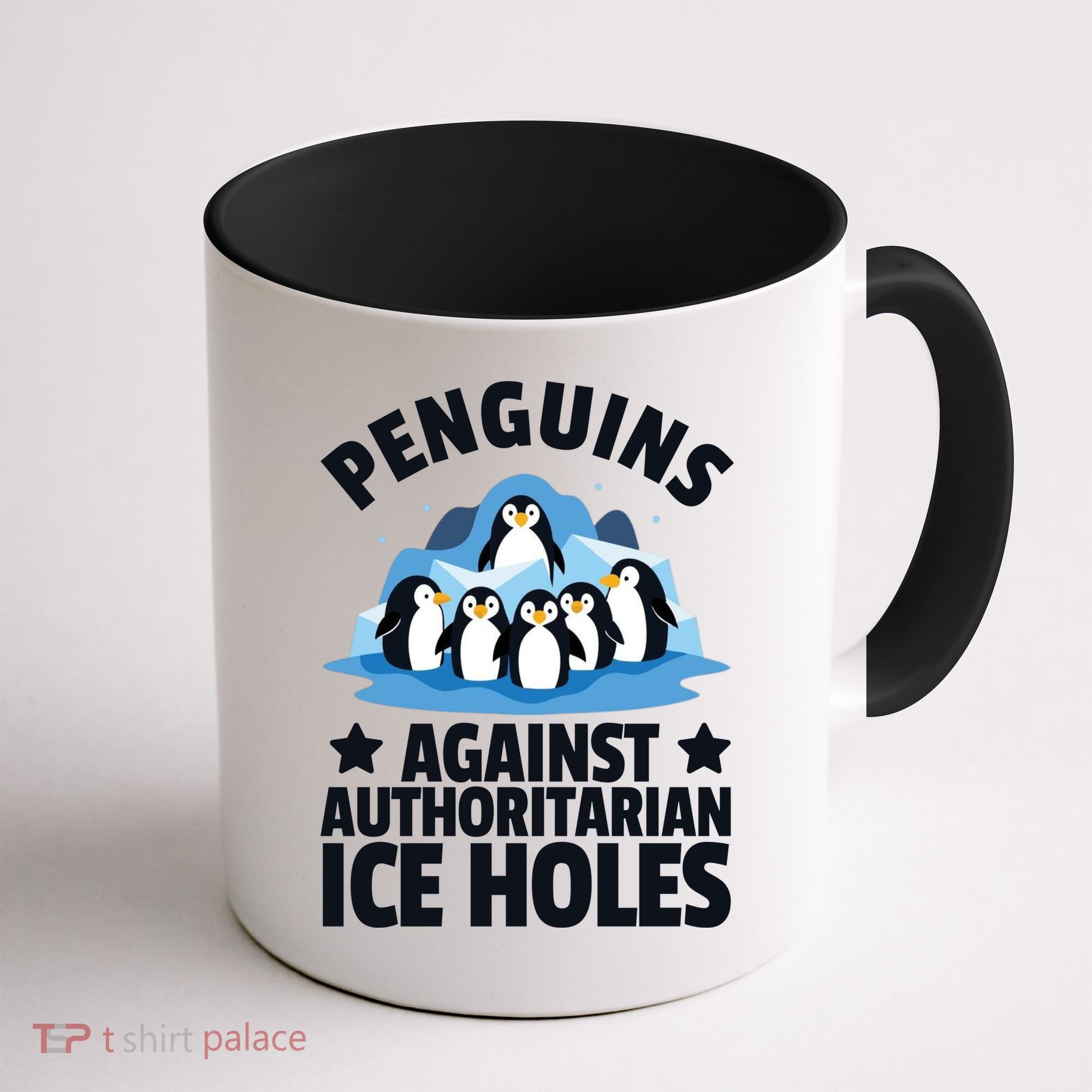 Penguin Protest Anti Authoritarian Ice Hole Coffee Mug