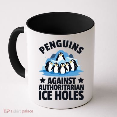 Penguin Protest Anti Authoritarian Ice Hole Coffee Mug