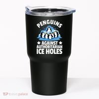 Penguin Protest Anti Authoritarian Ice Hole Tumbler thumb 0