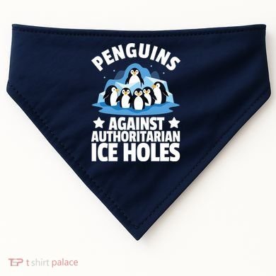 Penguin Protest Anti Authoritarian Ice Hole USA-Made Doggie Bandana