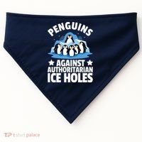 Penguin Protest Anti Authoritarian Ice Hole USA-Made Doggie Bandana thumb 0