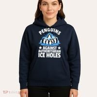 Penguin Protest Anti Authoritarian Ice Hole Hoodie thumb 5