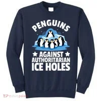 Penguin Protest Anti Authoritarian Ice Hole Sweatshirt thumb 0