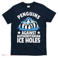Penguin Protest Anti Authoritarian Ice Hole T-Shirt thumb 0