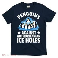 Penguin Protest Anti Authoritarian Ice Hole T-Shirt thumb 0